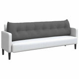 Back Pillow Dark Grey 200 x 24 x 50 cm Fabric 42014587
