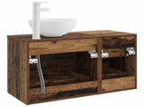 Bathroom Furniture Set 2 pcs Old Wood Engineered Wood 3403958