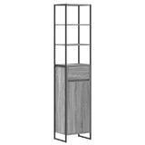 Bathroom Cabinet Grey Sonoma 40 x 30 x 180 cm Engineered Wood 886495
