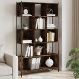 Bookcase Smoked Oak 102x28x172 cm Engineered Wood 3213659
