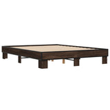 Bed Frame without Mattress Brown Oak 150x200 cm King Size 3280236