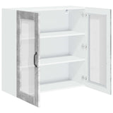 Wall Glass Cabinet LUCCA Concrete Grey 80 x 31 x 80 cm 885068