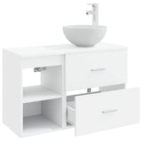 Bathroom Furniture Set 2 pcs White Engineered Wood 3403872