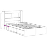 Bed Frame with Storage Artisan Oak 120 x 200 cm Engineered Wood 3433470