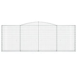 Arched Gabion Baskets 3 pcs 400x30x140/160 cm Galvanised Iron 3146893