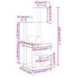 Cat Tree with Sisal Scratching Posts Cream 136 cm 172091