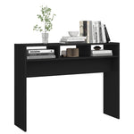 ZNTS Console Table Black 105x30x80 cm Engineered Wood 808306