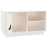 TV Cabinet White 70x34x40 cm Solid Wood Pine 818236