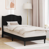 Bed Frame with Headboard Black 90 x 190 cm Faux Leather 42027868