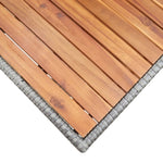 Garden Table Grey 120x70x66 cm Solid Acacia Wood 316586