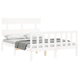 Bed Frame without Mattress White 120x200 cm Solid Wood Pine 3193267