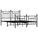 Bed Frame Black Powder-coated steel Double bed size Bed Frame 353555
