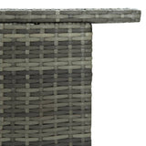 Garden Bar Table Grey 120x55x110 cm Poly Rattan 313469