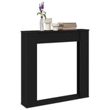 Fireplace Surround Black Oak 100x20x100 cm Engineered Wood 865982