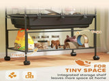 5 Tier Large Hamster Cage on Wheels with 17 cm Deep Tray, Storage Shelf for Syrian, Gerbil, Rats T3398P551586