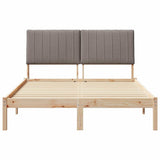 Bed Frame with Headboard Brown 135 x 190 cm Solid Pine Wood 878902