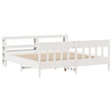 Bed Frame without Mattress White 180x200 cm Super King Solid Wood Pine 3306256