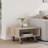 Side Table with Wheels Sonoma Oak 50.5 x 50 x 30 cm 891026