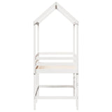 ZNTS Loft Bed with Ladder and Roof without Mattress White 80x200 cm 3282153