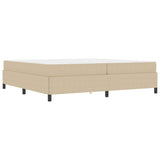 Bed Frame with Mattress Light Green Grey 200 x 200 cm Fabric 3399144