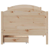 Bed Frame without Mattress 75x190 cm Small Single Solid Wood Pine 3301812