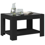 ZNTS Coffee Table with LED Black 73x53x45 cm Engineered Wood 847547