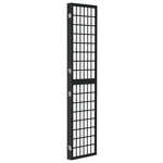 ZNTS Folding 3-Panel Room Divider Japanese Style 120x170 cm Black 352079