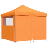 Foldable Party Tent Pop-Up with 4 Sidewalls Orange 4004929