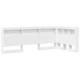 Storage Headboard with Shelf White 80 cm Engineered Wood 3335445