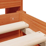 Bookcase Bed without Mattress Wax Brown 160x200 cm Solid Wood Pine 3322905