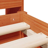 Bookcase Bed without Mattress Wax Brown 160x200 cm Solid Wood Pine 3322905