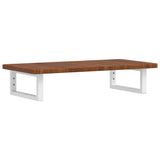 Basin Shelf Wall Mounted Steel and Solid Wood Oak 3302344