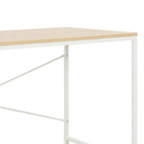 ZNTS Computer Desk White and Oak 120x60x70 cm 20259