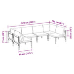Garden Sofa Set Anthracite Steel 3378978