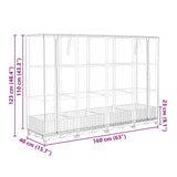 Raised Bed with Greenhouse Cover Rattan Look 160x40x123 cm 4015812