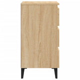 Bed Cabinet with Metal Legs Sonoma Oak 40x35x69 cm 805911