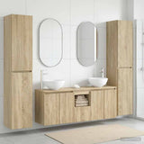 Bathroom Furniture Set 5 pcs Sonoma Oak 33 x 34.5 x 160 cm 3406025