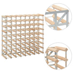 ZNTS Wine Rack for 72 Bottles Solid Pinewood 282471