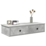 Wall Shelf with Drawers Concrete Grey 80x31x17 cm Engineered Wood 859953