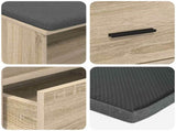 Hall Bench with Cushion with Drawer Sonoma Oak 100 x 38 x 46 cm 891466