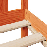 Bookcase Bed without Mattress Wax Brown 120x190 cm Small Double Solid Wood Pine 3321667