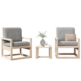Garden Lounge Set Pine Wood Solid Pine Wood Medium 832552