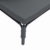 Garden Sofa Set with Cushion 7 pcs Black Steel 3378956