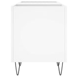 Record Cabinet White 121x38x48 cm Engineered Wood 831676