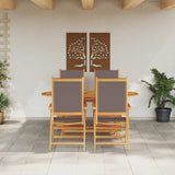 Garden Dining Set Folding 5 pcs Anthracite Solid Acacia Wood 3375744