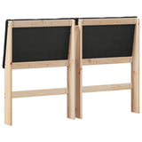 Upholstered Headboard Black 140 cm Solid Pine Wood 879286