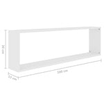 Wall Cube Shelf 4 pcs White 100x15x30 cm Engineered Wood 807080