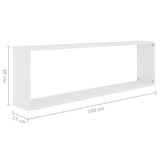 Wall Cube Shelf 4 pcs White 100x15x30 cm Engineered Wood 807080