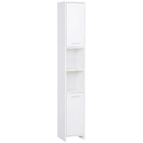 Bathroom Floor Storage Cabinet Slim Tallboy w/ Door Cupboard & Shelves For Living Room, Bedroom, T3398P344328