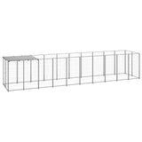 Dog Kennel Silver 6.05 m Steel 3082204